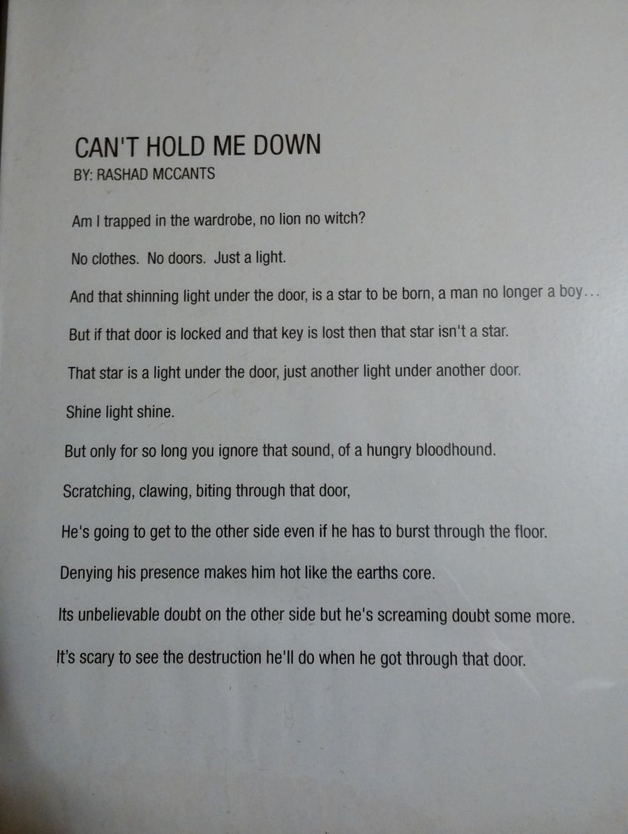 Here's A Poem By Rashad McCants You Might Enjoy
