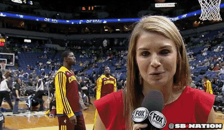 Cavs Sideline Reporter Hit In Head With Ball, Is A Pro