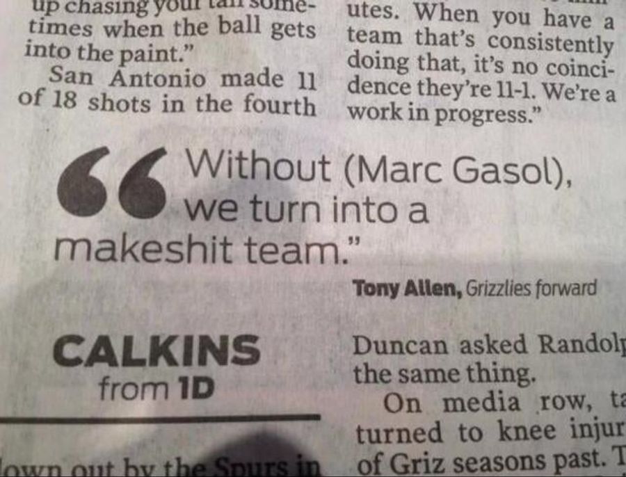 Marc Gasol Keeps The Grizzlies Regular