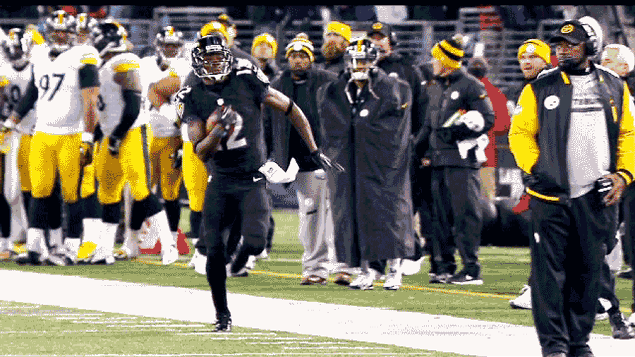 Mike Tomlin Steps Onto Field, Prevents Jacoby Jones From Scoring TD