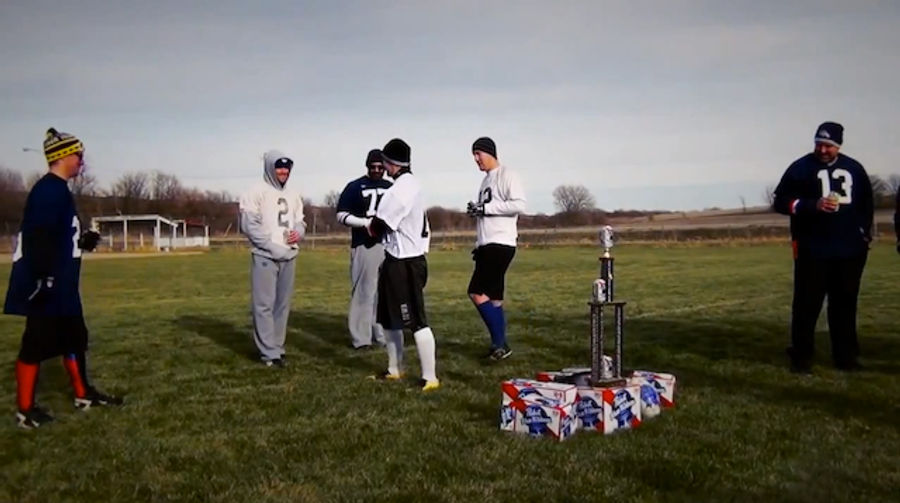 One-Handed Beer Football Is America&#39;s Greatest Tradition