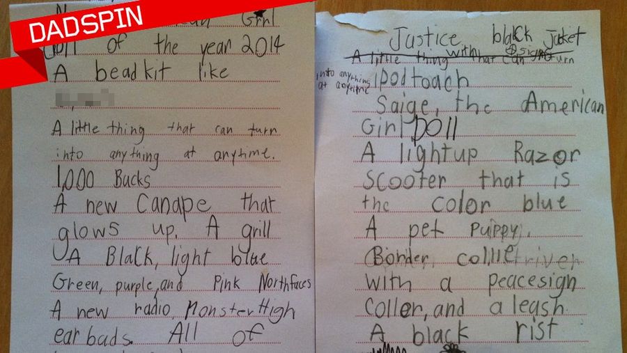 My Kid's Insane Christmas Wish List, Annotated