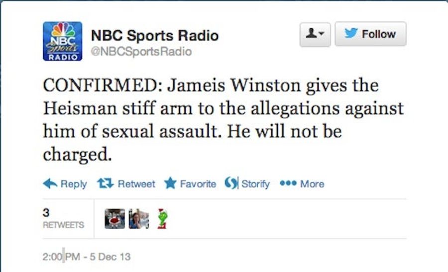 How Not To Tweet About Today's Jameis Winston News