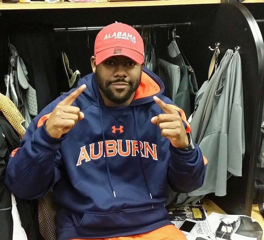 Poor Mark Ingram Had To Wear Auburn Gear Yesterday