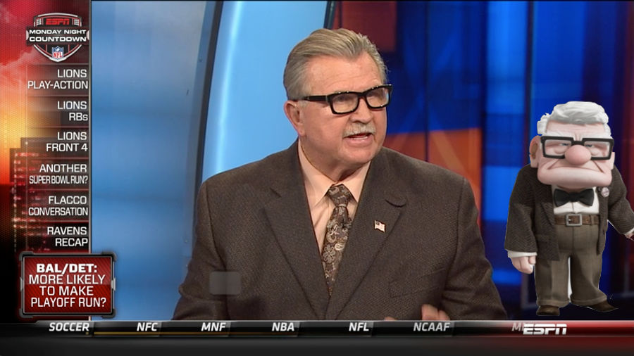 Mike Ditka Looks Like The Old Guy From <i>Up</i>