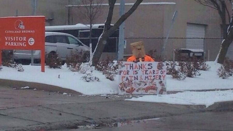 Sad Browns Fan Holds World's Saddest Protest
