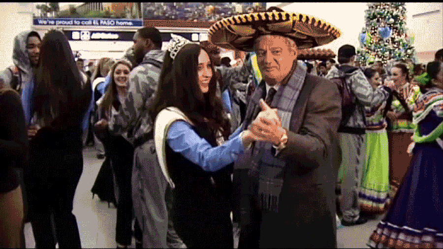 Frank Beamer Dancing In A Sombrero