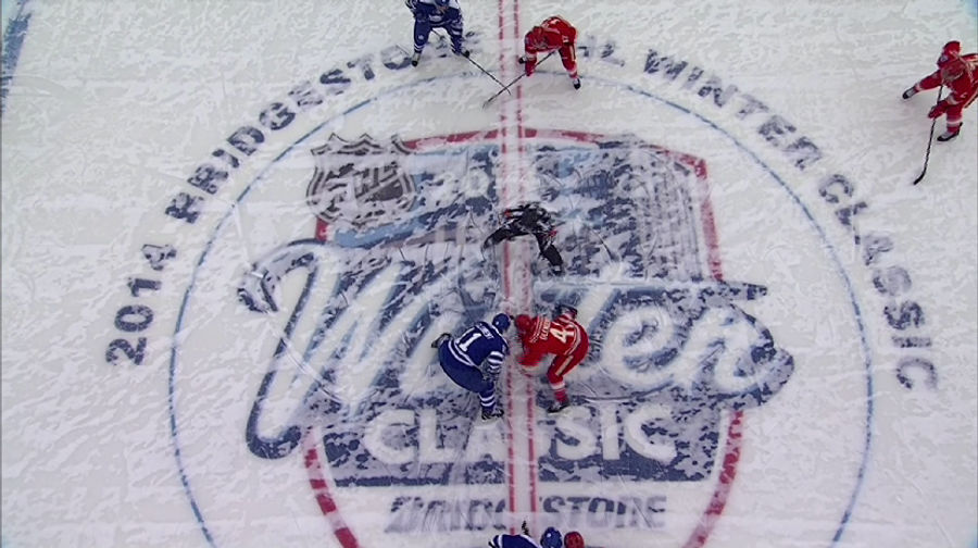 The Winter Classic Just Started And The Ice Is Already Covered In Snow