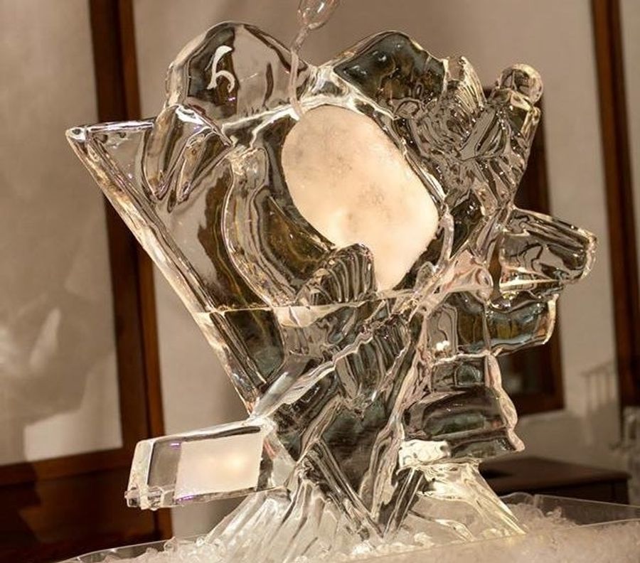 Bride Surprises Groom With Penguins Ice Luge