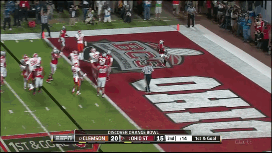 Braxton Miller Celebrates TD Like LeBron James