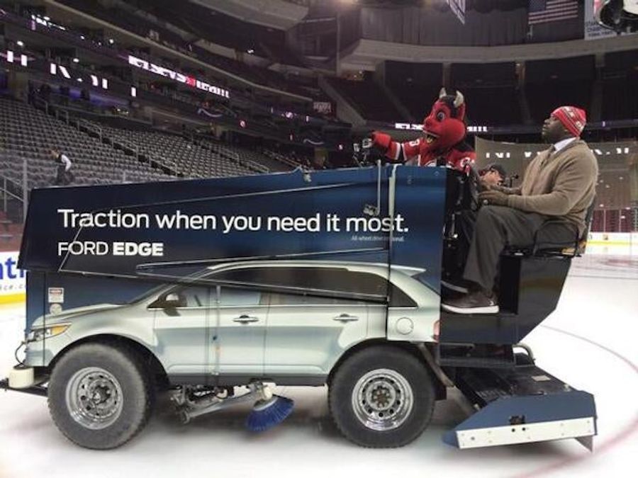 Just Shaq And The Devil Riding In A Zamboni