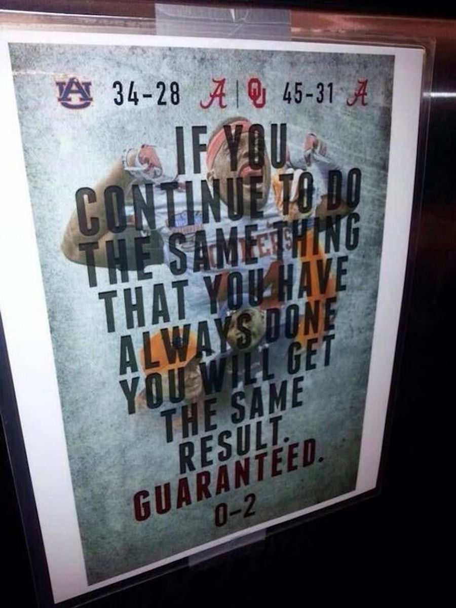 Alabama Unwittingly Predicts Future Failure