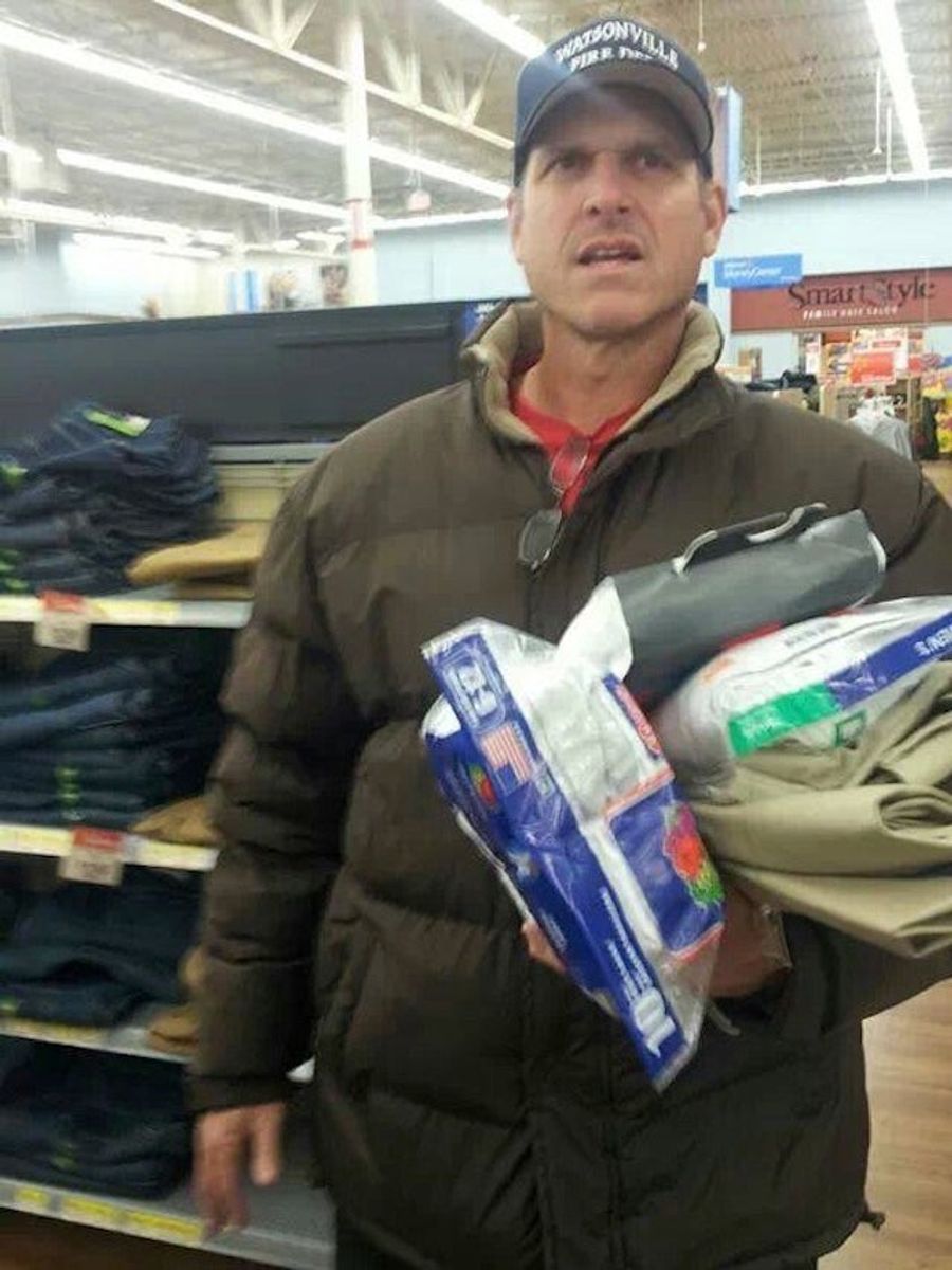 Photo Evidence Of Jim Harbaugh Buying Walmart Khakis