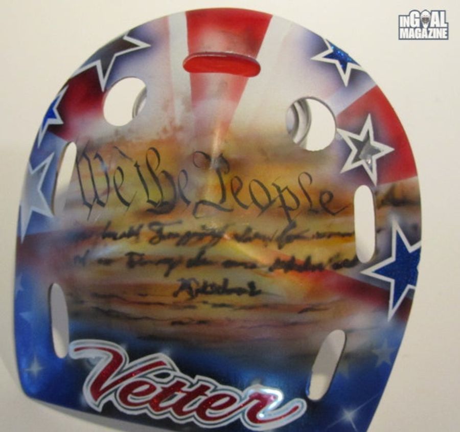 IOC Forces U.S. Olympic Goalie To Take Constitution Off Mask
