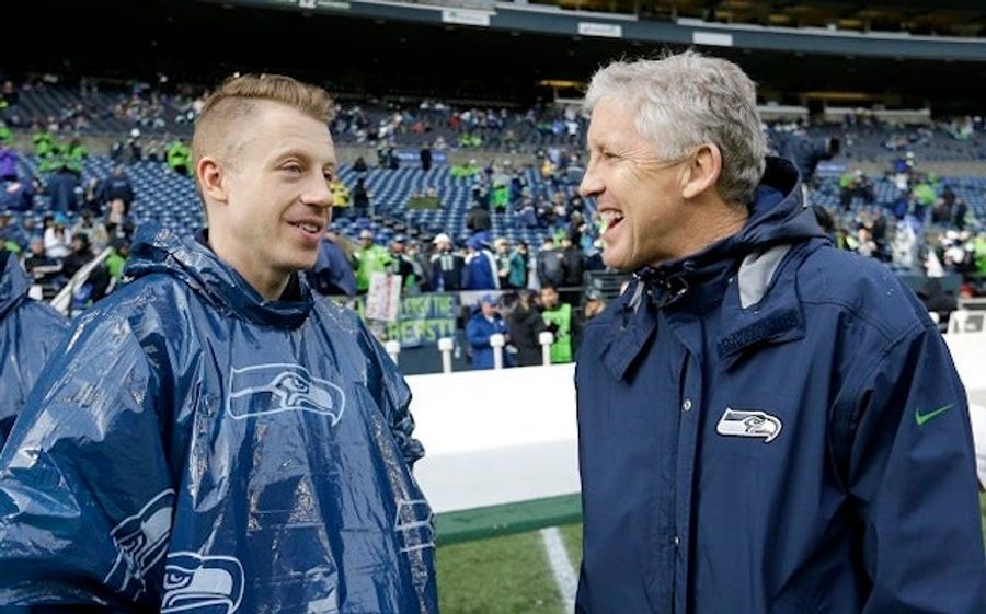 Pete Carroll And Macklemore Are BFFs And It's Totally Weird