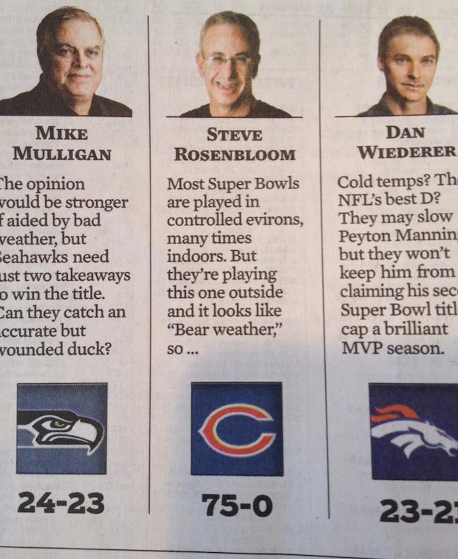 Chicago Columnist Picks Bears To Win Super Bowl