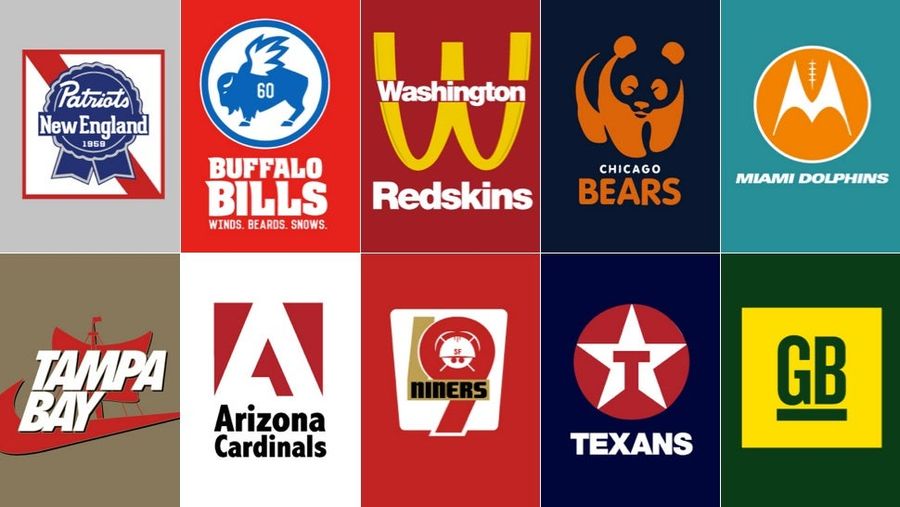 NFL Teams As Corporate Logos