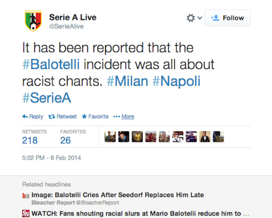 Mario Balotelli Cries; Everyone Thinks It's Because Of Racist Chants
