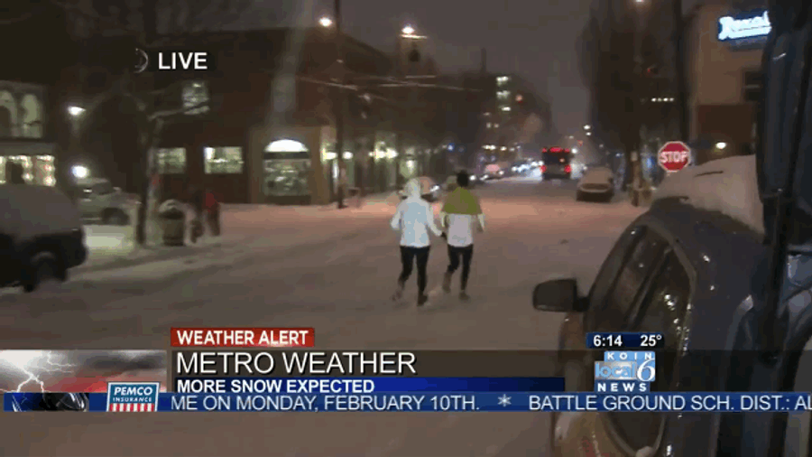 Meet The Girl Who Ate It After Interview About Running In The Snow
