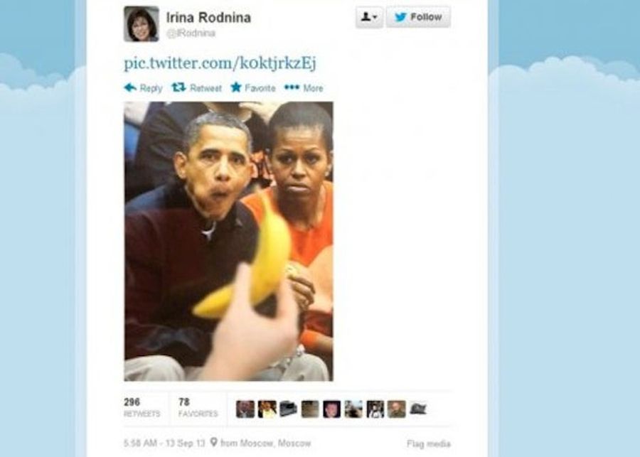 Russian Olympian Who Tweeted Racist Photo Of Obama Says She Was Hacked