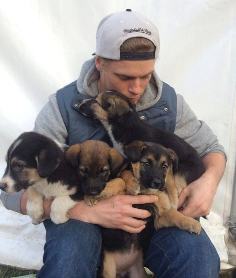 Gus Kenworthy's Love For Puppies Has Him Stuck In Sochi