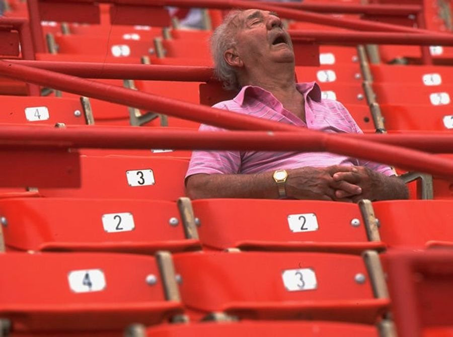 Fans Sleeping At The Ballpark