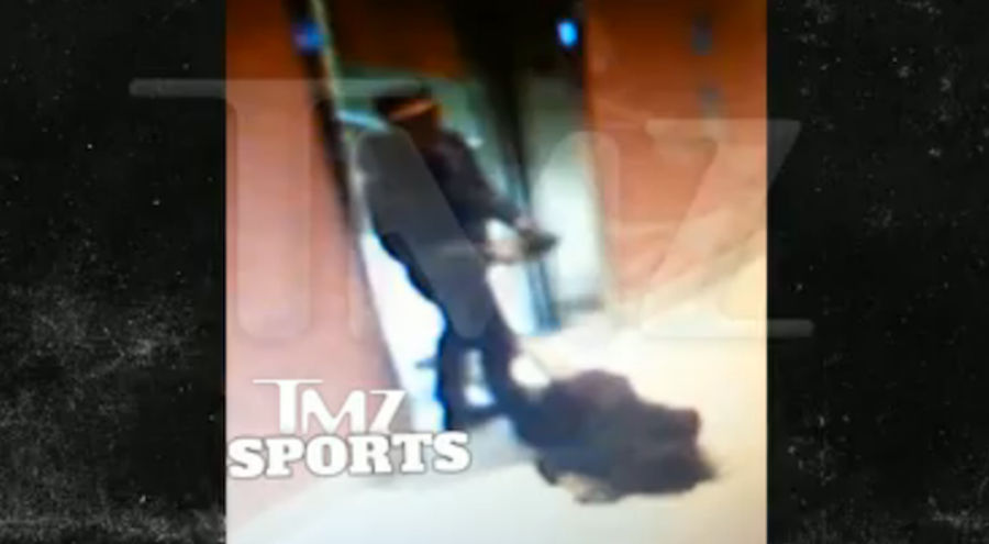 Here's Ray Rice Dragging His Unconscious Fiancée Out Of An Elevator