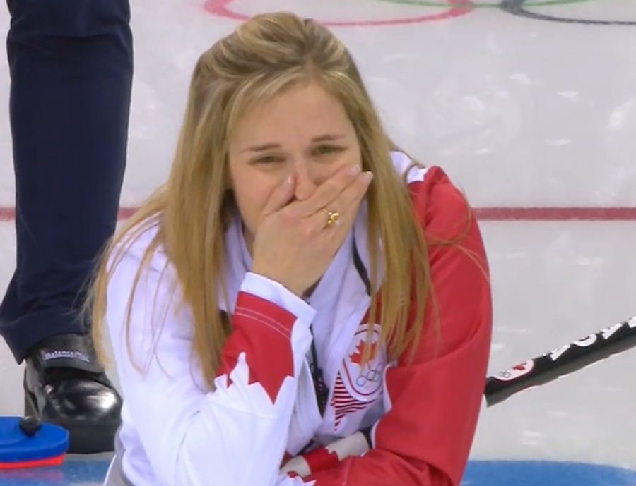 Canada's Curling Skip Gets Emotional While Watching Final Shot
