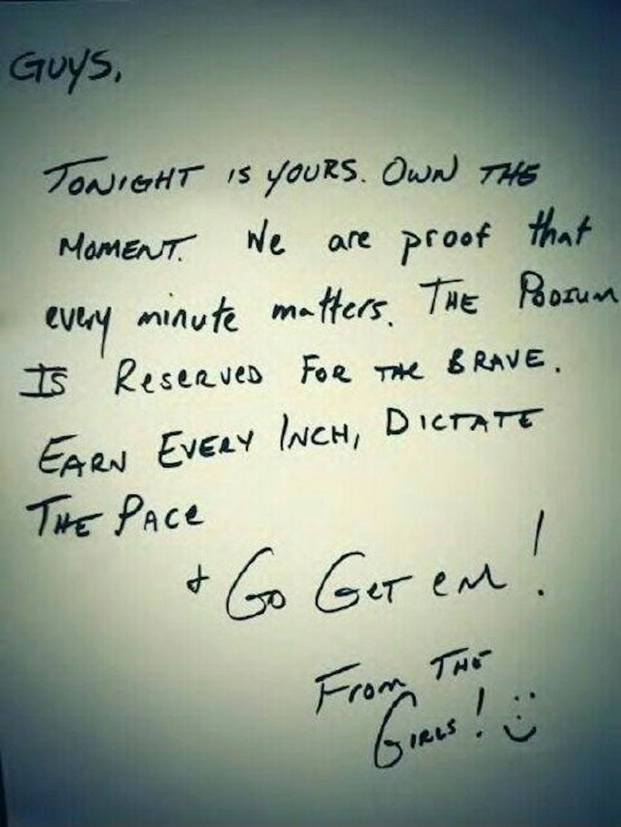 The Inspirational Note Canada's Women's Team Left The Men