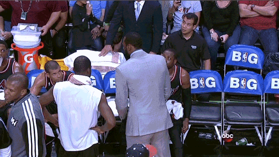 Even When LeBron&#39;s Not Playing, He&#39;s Yelling At Mario Chalmers
