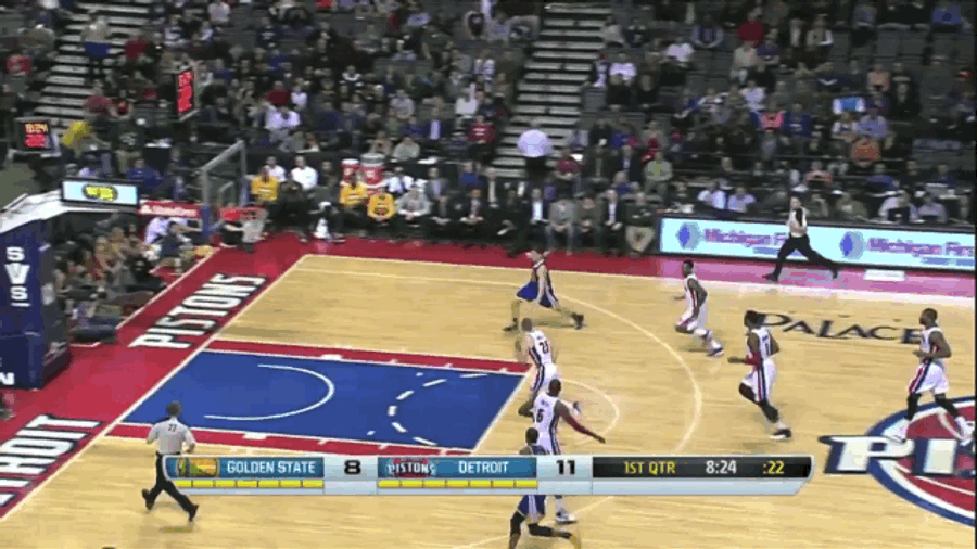 Klay Thompson Dunk Sends Kyle Singler Stumbling Into Crowd