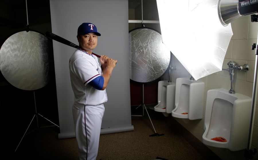 The Rangers Took Their Team Photos In The Bathroom
