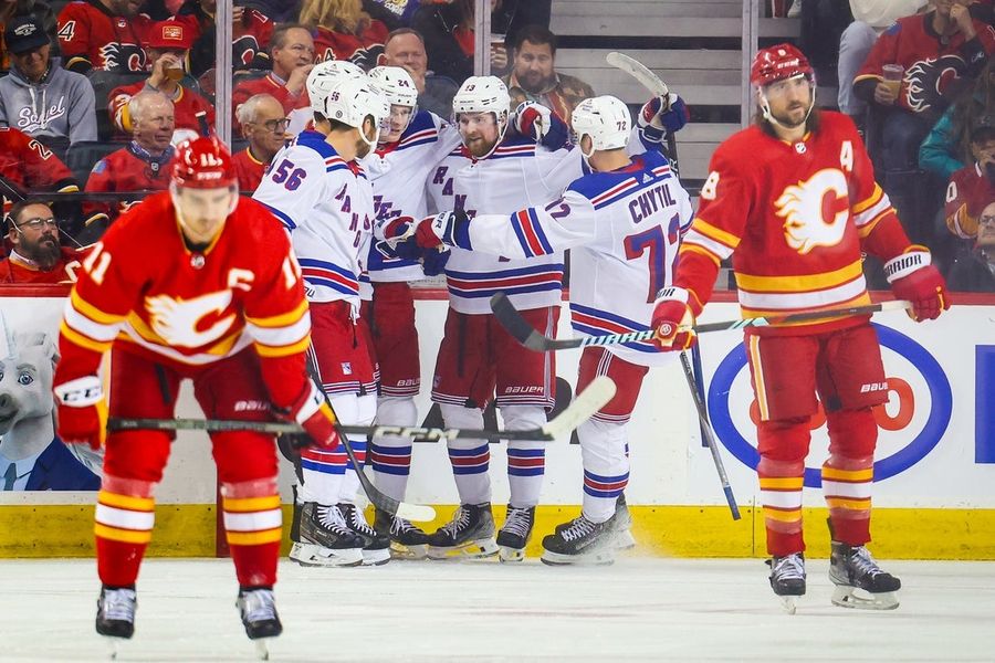 NHL: New York Rangers at Calgary Flames