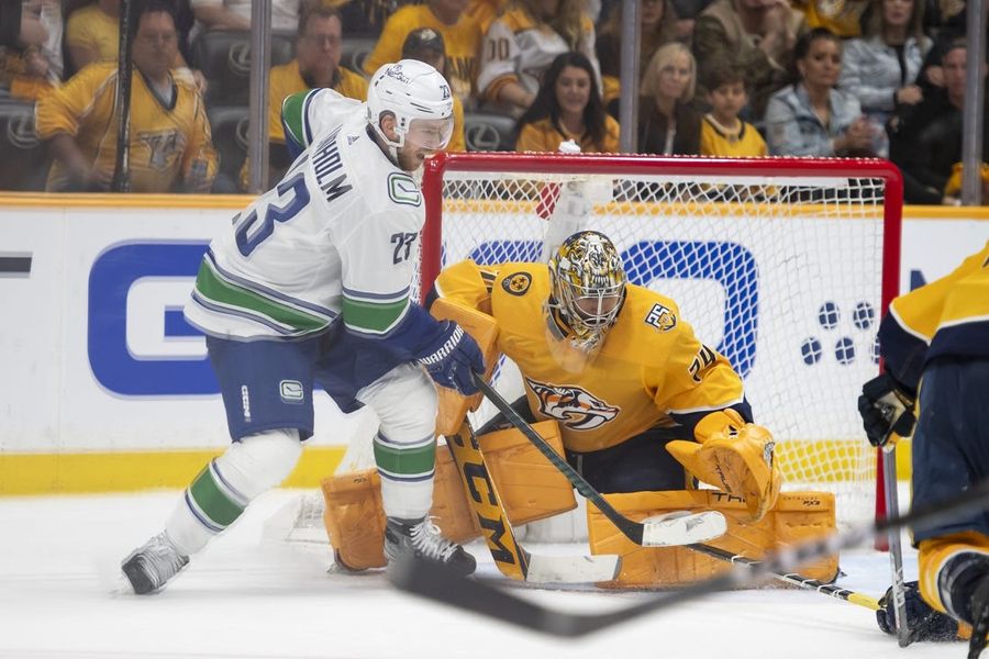 NHL: Stanley Cup Playoffs-Vancouver Canucks at Nashville Predators