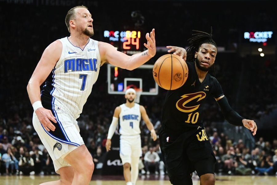 Cavaliers edge Magic on late block, take 3-2 series lead