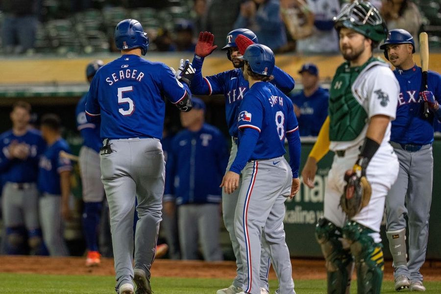 MLB: Texas Rangers at Oakland Athletics