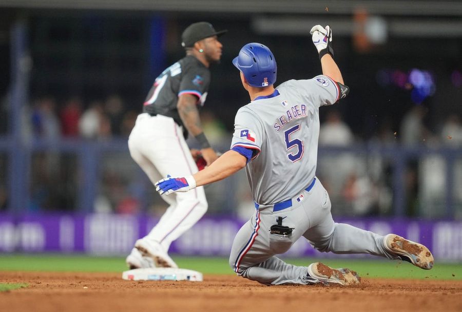Rangers look to ignite spark vs. suddenly hot Marlins