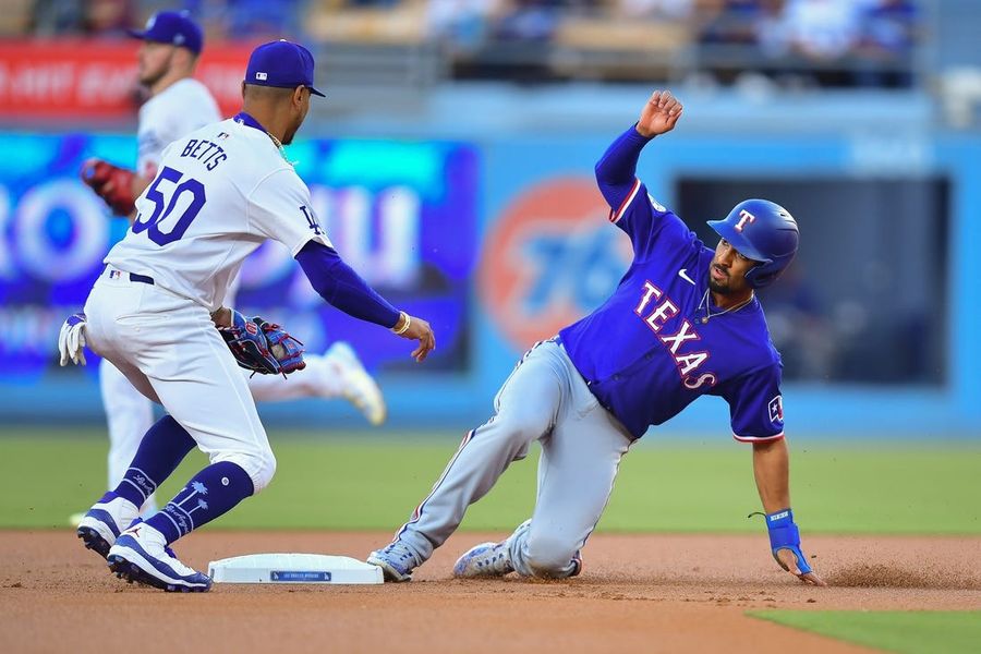 MLB: Texas Rangers at Los Angeles Dodgers