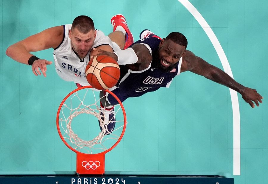 Olympics: Basketball-Men Group C - SRB-USA