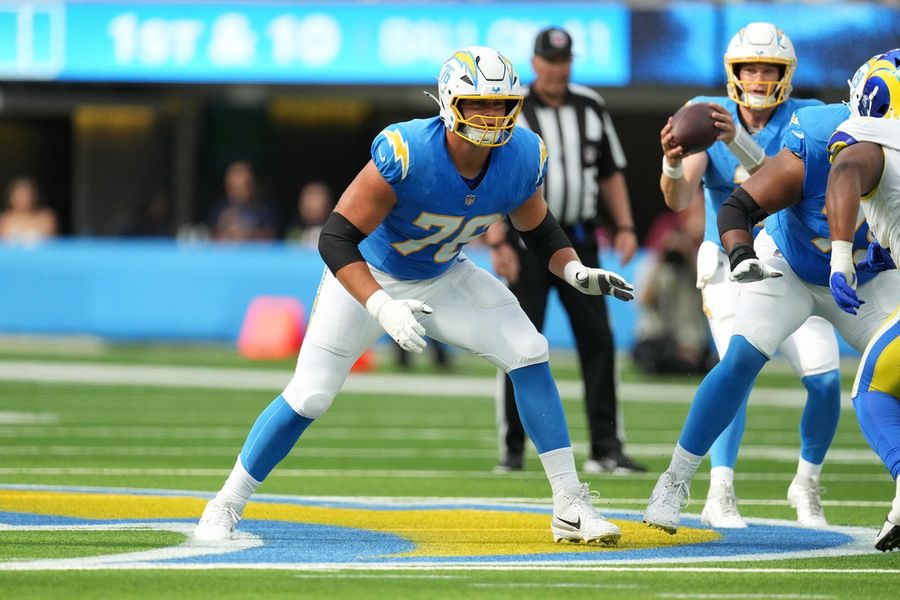 Reports: Chargers RT Joe Alt (knee) likely out vs. Chiefs