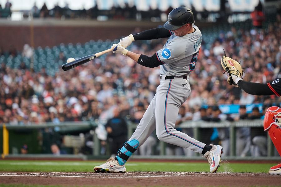 Griffin Conine's 1st HR propels Marlins past Giants