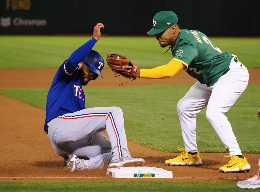 MLB: Texas Rangers at Oakland Athletics