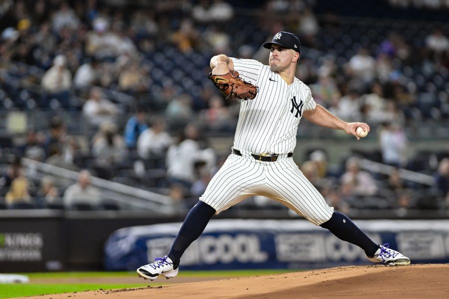Carlos Rodón, en mejor forma, lidera a Yankees ante Reales en el Juego 2