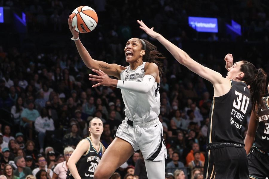 WNBA: Playoff-Las Vegas Aces in New York Liberty