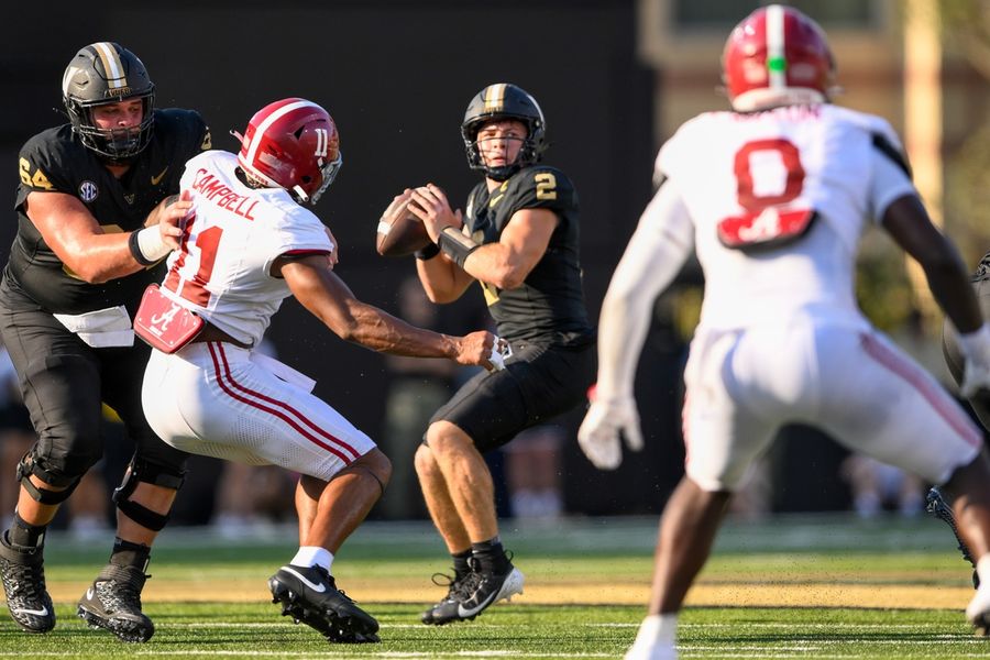 NCAA Football: Alabama at Vanderbilt