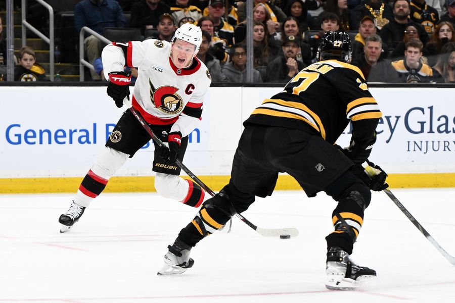NHL: Ottawa Senators at Boston Bruins