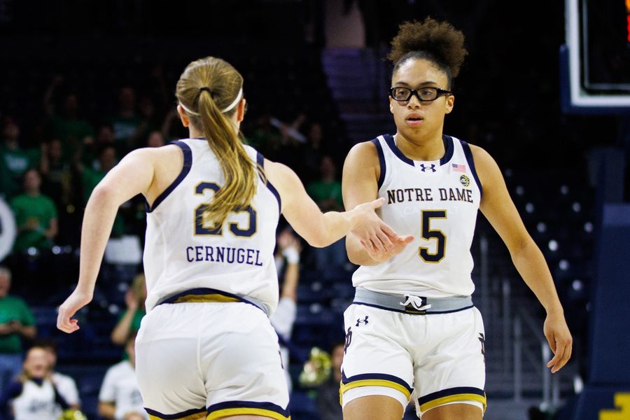 Women’s Top 25 roundup: No. 6 Notre Dame stuffs Lafayette