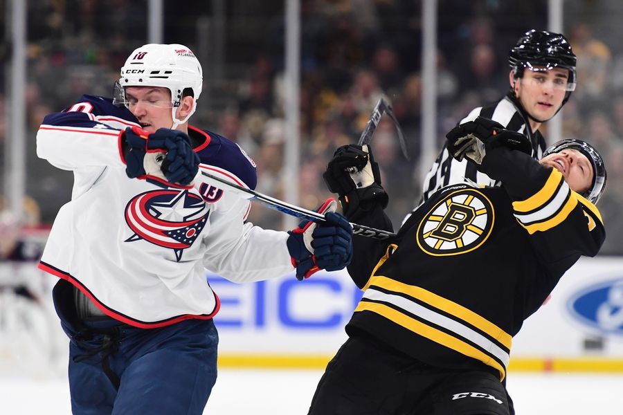 NHL: Columbus Blue Jackets at Boston Bruins