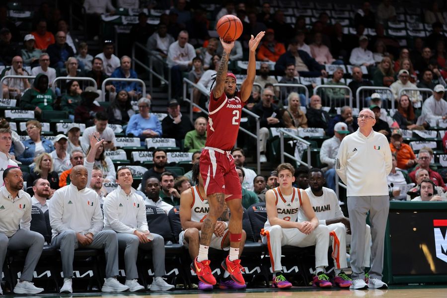 NCAA Basketball: Arkansas at Miami (FL)