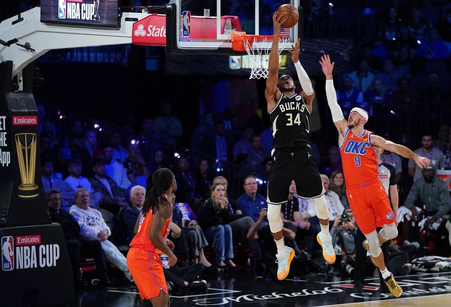 NBA: Emirates NBA Cup-Milwaukee Bucks at Oklahoma City Thunder